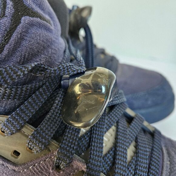 Nike Air Jordan 5 Retro SE Midnight Navy Blue Georgetown Grey size 7 Y - Picture 9 of 9